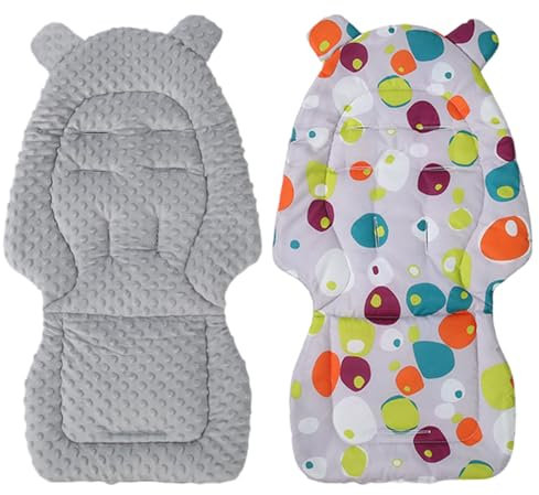 Colchoneta Silla Paseo Universals - Almohadilla Reversible Para Cochecitos, Suave Y Transpirable 100% Algodón Funda Carrito Bebe,Cojín Doble Cara Para Silla De Auto Y Carrito Para Todas Las Estaciones