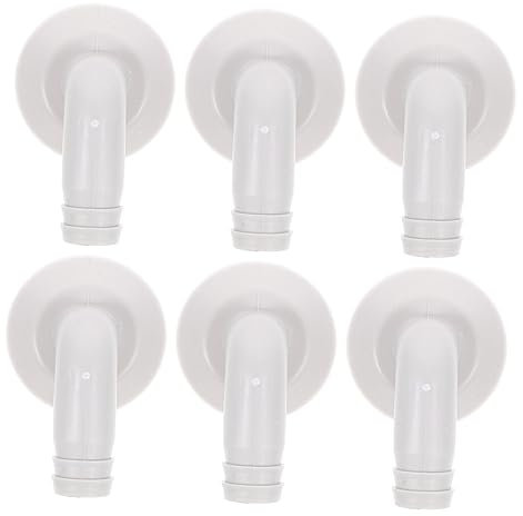 Homoyoyo 6pcs Elbow Drain Hose Connector Fitting for Air Conditioner Hose Parts for Window Units Weather Resistant Deformation Suitable for Home and Office