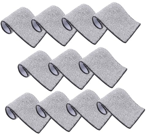 HIAKDOFT Almohadillas para Fregar Pisos Microfibra 10 Unidades Paño De Limpieza para Fregona Absorbente Secado Rápido para Madera Baldosas Uso Doméstico