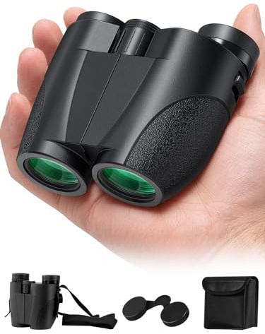 Prismáticos para Adultos y Niños, Compactos Prismáticos 20x25 para Adultos con Gran Aumento, para Observación de Aves, Teatro y Conciertos, Caza y Juegos Deportivos