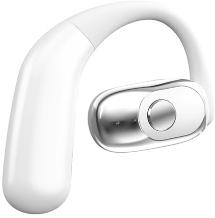 Oreillette mono mains libres sans fil Bluetooth 5.4 avec 30 heures de temps de conversation, écouteurs mains libres ENC avec suppression du bruit, crochet gauche/droite pour conducteurs/bureau/réunion