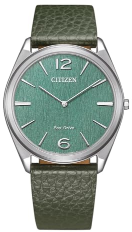 Citizen mäns analog Eco-Drive-klocka med läderrem AR3120-32X