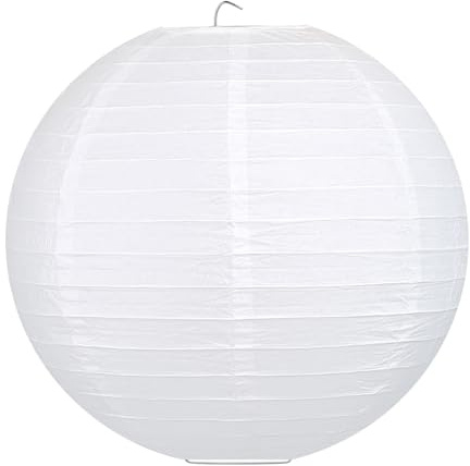 12'' White Paper Lamp Shade Paper Lanterns Lights Foldable Round Lampshades