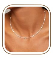 Smilya Silver Chain for Women Hypoallergenic Heart Chain Necklace Chians Necklace Ladies Chains Silver Necklace for Women Jewellry Gifts 14 16 18 20 22 24 Inch