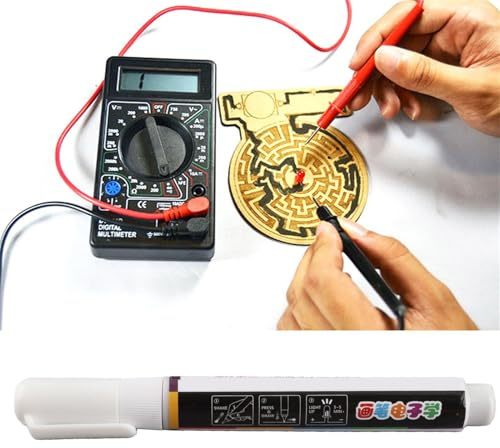 Generic Herramienta de Reparación de Bolígrafo de Pintura de Tinta Conductora para Placa de Circuito, Conductor Eléctrico de Grafiti, Se Adhiere Bien para Entusiastas del Bricolaje Electrónico