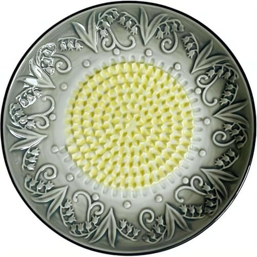 Ceramic Garlic Grater Plate, Ceramic Grating Plate for Ginger, Garlic, Onion, Cheese, Hand Dish for Garlic, Kitchen Gadget Gift