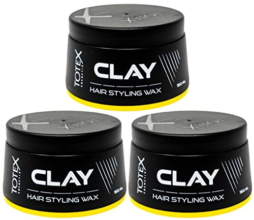 Totex CLAY Haarwachs I Clay Hair Styling Wax I Schokolade & Vanille Duftendes Haarwachs I Mattes Natürlichen Haarlook I maximale Kontrolle I 150ml (3 Stück)