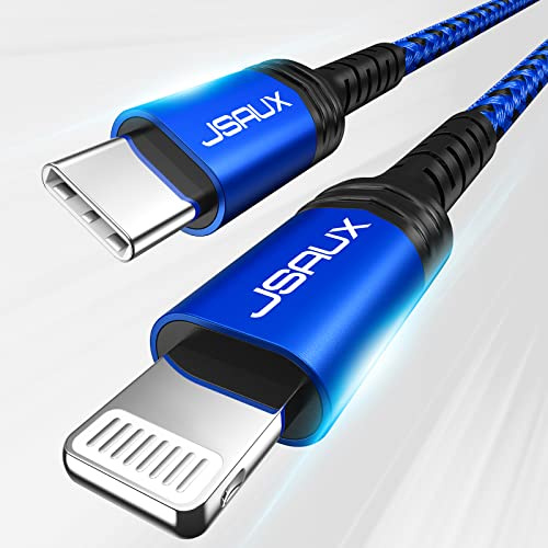 JSAUX Cavo USB C to Lightning da 1,8 m, [Certificato Apple MFi] Cavo iPhone Compatibile con iPhone 14/14 Plus/14 Pro/14 Pro Max/13/13 Mini/13 Pro/13 Pro Max/12 Pro Max/11 Pro Max - Blu