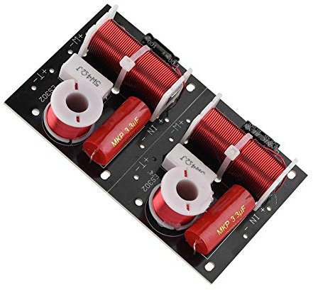 Fdit 2 x Frequenzsplitter für Lautsprecher, 400 W, Hoch/Bass, 2 Wege, 2 HiFi-Lautsprechereinheiten, 4 – 16 Ohm, Hochleistungs-Impedanz, Hi-Fi-Filter, Crossover-Audio, Woofer und DIY-Modul