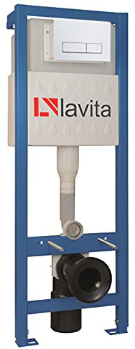 Domino Lavita Élément mural pour toilettes suspendues avec plaque de déclenchement (RW) Blanc 112-128 cm