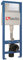 Domino Lavita - Elemento da parete per WC sospeso, con piastra di spinta, 112-128 cm, colore: Bianco