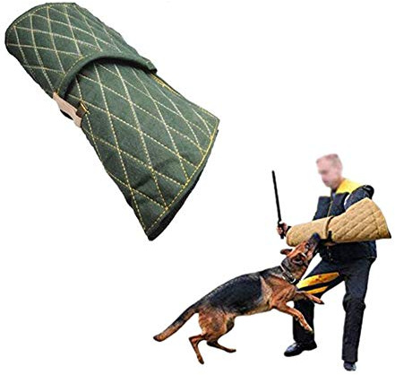 Maniche Protettive Iuta da Addestramento per CaneManicotto Cane Morso di Cane Manica Morbido Morso Manicotto di Protezione Green