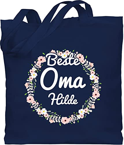 Baumwolltasche - Großmutter - Beste Oma I Geschenk Ideen Omas I Geschenkideen Weihnachten I Geburtstag - Unisize - Navy Blau - personalisiertes beutel grandma tasche personalisierte geschenke fuer