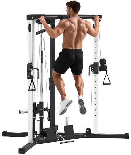 SPORTNOW Multiestación Musculación Máquina de Musculación Entrenamiento para Fitness Gimnasio en Casa,Ejercitar Parte Superior Cuerpo