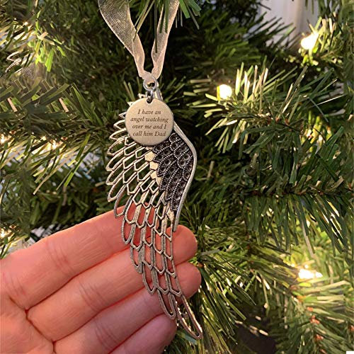 BTORER Christmas Angel Wing Ornament, Angel Memorial Christmas Unique Hanging Ornaments Remembrance,in Memory of Loved One Gifts,Memorial Ornaments for Loss of Loved One,Christmas Tree Decorations