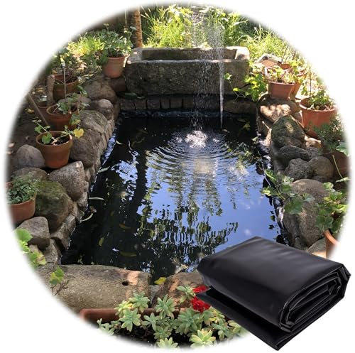 Lona para Estanques De HDPE Revestimiento de Estanque Flexible Plegable 1x3 3x4 4x5 6x8 7x9.0m 0.12mm Forro para Piscina impermeable Pond Liner para Cascada Jardín Paisajismo(Tamaño:3x5.0m (9.8x16.4ft