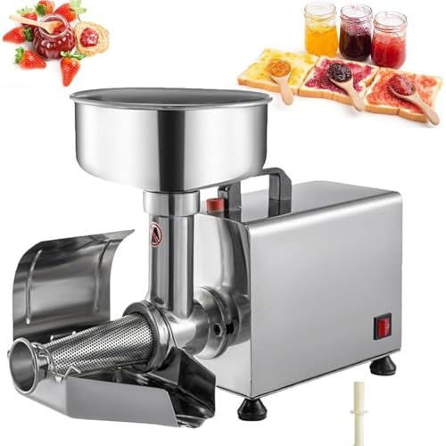RayGenius Filtre à Tomates, Filtre Alimentaire Et Saucier en Acier Inoxydable, Presse à Fruits éLectrique, Confiturier pour Sauce Tomate, Sauces, Etc.