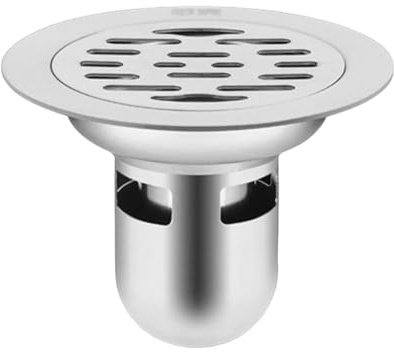 Siphon de sol rond en acier inoxydable pour la douche Siphon de sol anti-odeurs filtre de douche couvercle pour salle de bain durable