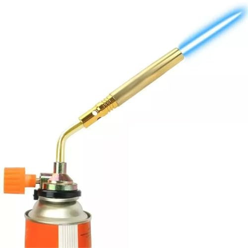 FiTspi Chalumeau à gaz butane résistant au vent - Allumage de soudage - Outil de barbecue - Pistolet à flamme professionnel pour cuisine, barbecue, dessert, gâteaux, cheminée, projets d'artisanat