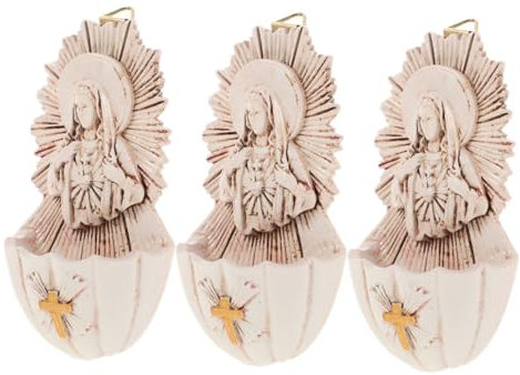 Acquasantiera Cattolica in Resina Decorazione Religiosa Da Parete Per Casa Ufficio Ingresso Benedizione