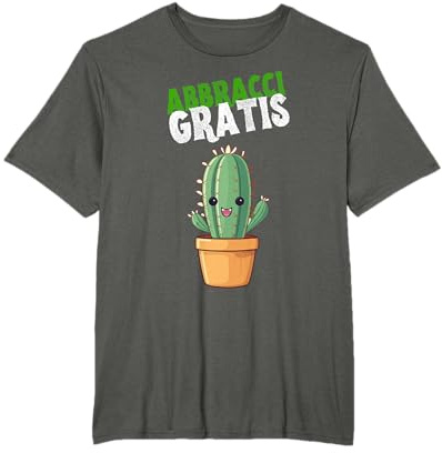 Frase Divertente Abbracci Gratis Divertente Kawaii Cactus Maglietta