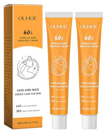 Gesicht Enthaarungscreme Haarentfernungscreme, 2 Stück Gesichtshaarentfernungscreme, Haarentfernung Gesicht Damen, Beruhigende Enthaarungscreme für KöRper