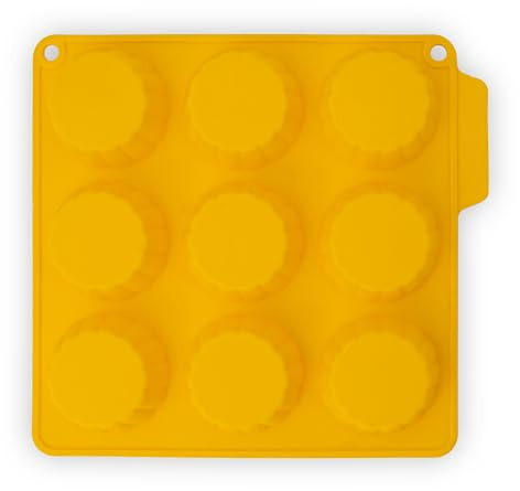 CÉCOA • Moule Silicone Mini Tartelettes 5 cm • 9 Cavités • Guimauve, Chocolat, Gâteau • Sans BPA • Anti-Adhésif • -40°C à +230°C • Moule Gâteau, DIY, Pâtisserie Maison, Bonbons, Enfants