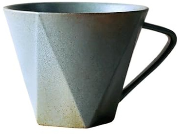 zhangrui1888 Taza de café Taza de café de cerámica gruesa multicolor hecha a mano, con superficie cortada, capacidad de 9.98 oz for cafetería. Tazas(Blue)