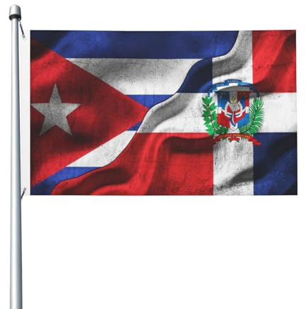 Bandera de Cuba, bandera de República Dominicana, 3x5 pies, para exteriores