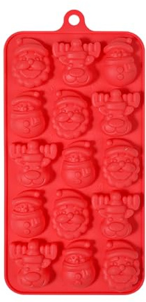Jul, non-stick bricka med 15 urtag, för jul, diskmaskinssäker sockerpasta, för fester, hem, kök, chokladbakning