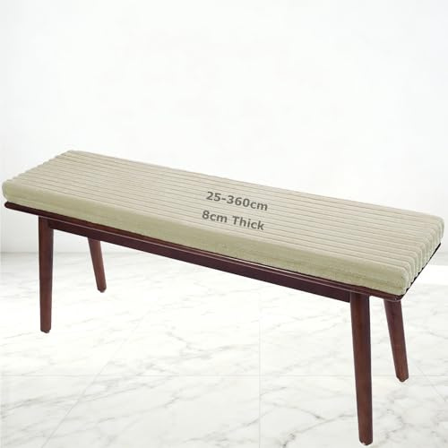 ILiemao Kissenauflage Outdoor Kissenauflagen Rund Bank Polsterauflagen Für Sitzkissen Bankkissen Gartenbank Kissen Sitzauflage Sitzpolster Quadrat 8cm Dick Plüsch Velours Winter(75x30 cm)