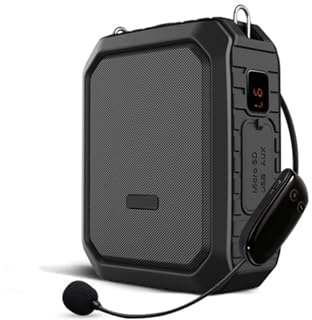 Amplificador de voz, Amplificador De Voz Portátil Con Micrófono Inalámbrico For Profesores, Altavoz Resistente Al Agua IPX5, Batería Externa De 4400mAh M800(Nero)