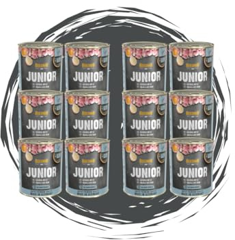 Belcando Junior Geflügel mit Ei 2x6x800g – Nassfutter für Welpen & Junghunde, hochwertiges Aufzuchtfutter mit Geflügel, schonend gegart - Hundefutter Bundle/Sparpaket - Made in Germany