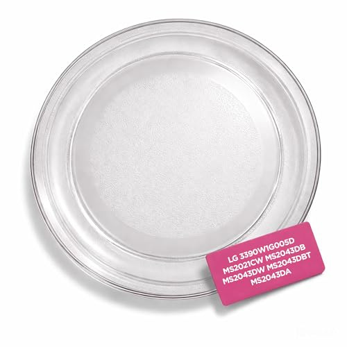 Mikrovågsugnstallrik 24,5 cm diameter | roterande tallrik mikrovågsugn för LG 3390W1G005D MS2021CW MS2043DB MS2043DW MS2043DBT MS2043DA | Mikrovågsugnstallrik av robust glas
