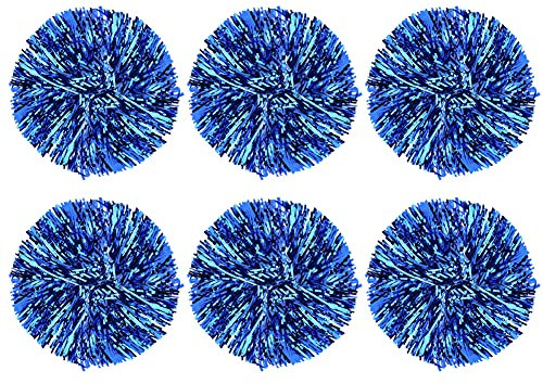 VGEBY1 6 Stücke Cheerleading Pom Poms Party Dance Zubehör Sport Pompoms Cheerleader Beifall(Blau)