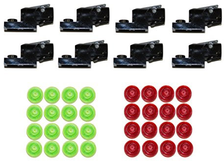 LEGO Parts and Pieces: Black Stud Shooter Blaster Plate with Ammo x8