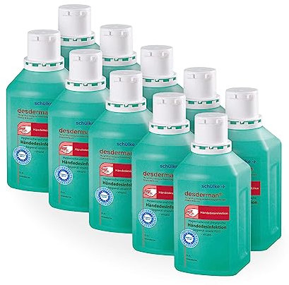 10x 500 ml Schülke Desderman Händedesinfektionsmittel Desinfektionsmittel, farbstoff-/parfümfrei