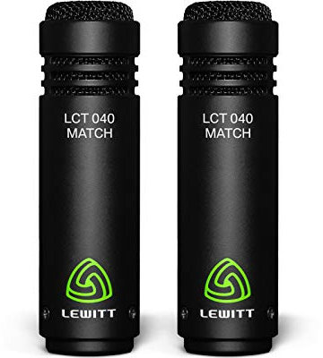 LEWITT LCT 040 Match Stereopaar - Kleinmembran-Kondensatormikrofone - Entwickelt für Akustikgitarre und Drums - Robustes Aluminiumgehäuse - Nierencharakteristik
