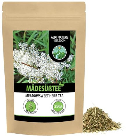 Alpi Nature Meadowsweet Tea 250g 8.8 oz, Dried and Cut Meadowsweet Herb, Loose Leaf Tea