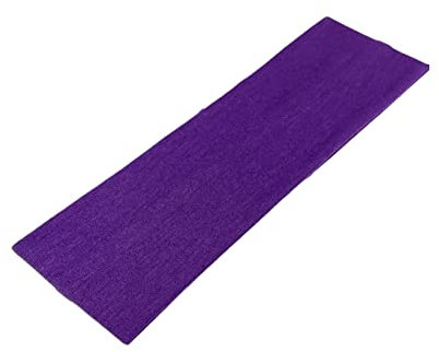 WESTEND CHOICE Confezione da 2 fasce elastiche per capelli larghe 7 cm, tinta unita, unisex, per palestra, esercizi, per donne e uomini, morbide fasce per capelli da yoga (viola)