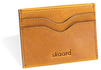 skaard Kartenetui Herren aus echtem Leder, Braun mit RFID Schutz