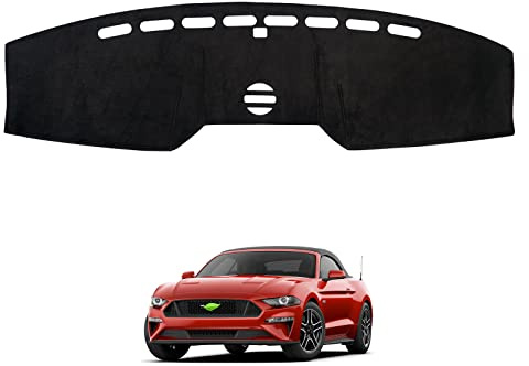 Cartist Dashboard Cover Mat for 2015-2020 2021 2022 Ford Mustang Accessories Dash Cover Flannel Dash Mat Sunshade Glare UV Rays Protector (Not Fit Mach-e)