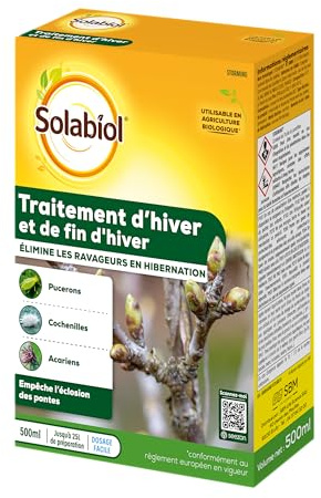 SOLABIOL Traitement D'Hiver & De Fin D'Hiver - 500ml - Traitement Préventif - Elimine Œufs & Larves - Jusqu'à 25L De Solution SOHIV500N