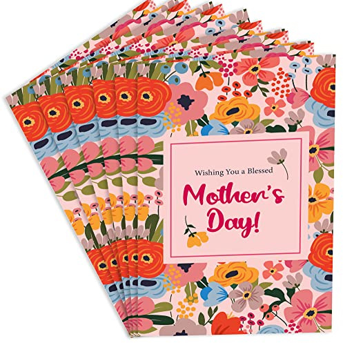 Prime Greetings 6 Pack Christian Mother's Day Card (Religious), Made in America, Eco-Friendly, Thick Card Stock with Premium Envelope 5in x 7.75in, Packaged in Protective Mailer…