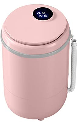 generico Lavatrice Portatile Carica dall Alto Asciugatrice Asciuga Elettrico Basso Consumo Centrifuga Biancheria (Rosa,Interruttore a sfioramento)