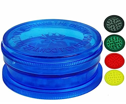 VapourOn Plastic Herb Grinder 3 Part Magnetic Shark Teeth Assorted Colours, 60mm 3 Piece Herb Grinders, Portable and Pocket Size, Smell Proof Airtight Stash Compartment (Random)