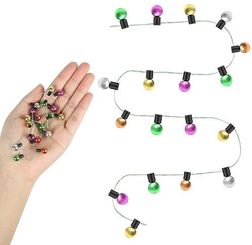 Wichtel Lichterkette Miniatur, Wichtel Zubehör Lichterkette Miniatur Wichtel Lichterkette Weihnachten Puppenhaus Zubehör Miniatur Lichterkette