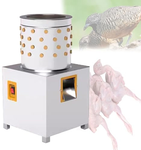 DOZPAL Geflügelrupfmaschine, Edelstahl-Federzupfer für Vögel, Bauernhof, schnelle Federentfernungs-Geflügelmaschine für kleine Hühner, Wachteln, Tauben und anderes Geflügel