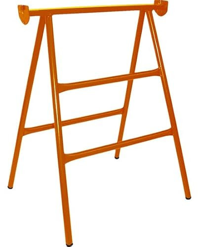 Caballete Metálico Plegable - Alta Visibilidad Naranja, Duradero y Portátil, Ideal para Construcción y Arte (80 cm)