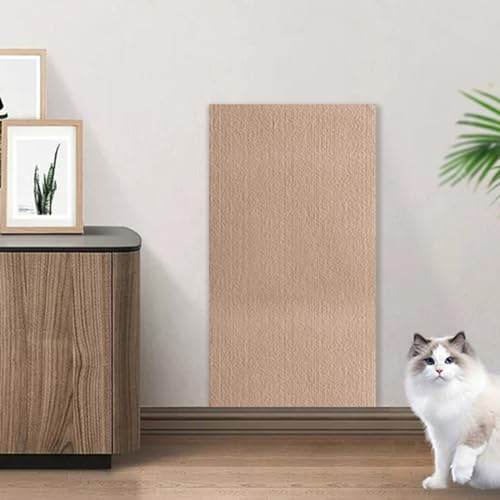 Kratzmatte Selbstklebend, Kratzmatte Katze Sofa, Katzen Kratzmatte, Katzenkratzmatten Selbstklebend, DIY Climbing Cat Scratcher, Selbstklebende Kratzmatte für Katzen (Khaki 60cm)